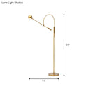 GobekUsa Modern Black Metal Floor Lamp with Unique Linear Capsule Arch Design for Living Room