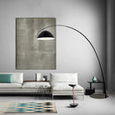 GobekUsa Modern Black Metal Floor Lamp with Unique Linear Capsule Arch Design for Living Room