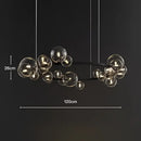 GobekUsa Glass Ball Pendant Chandelier for Kitchen Dining Living Room