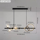 GobekUsa Modern Black Metal Island Pendant Lighting with Clear Glass for Dining Table