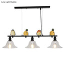 GobekUsa Contemporary Metal Island Pendant Lighting with Cone Glass Shades - Set of 3 Lights