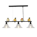 GobekUsa Contemporary Metal Island Pendant Lighting with Cone Glass Shades - Set of 3 Lights