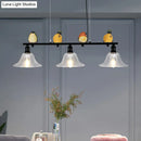GobekUsa Contemporary Metal Island Pendant Lighting with Cone Glass Shades - Set of 3 Lights