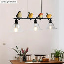 GobekUsa Contemporary Metal Island Pendant Lighting with Cone Glass Shades - Set of 3 Lights