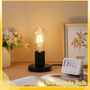 Modern black metal lamp base for bedroom with switch by Decorbites