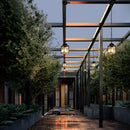 Modern black metal lantern courtyard pendant light by Decorbites