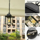 Modern black metal lantern courtyard pendant light by Decorbites
