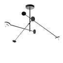 GobekUsa Black Metal LED Chandelier for Minimalist Living Room Lighting