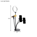 GobekUsa Metal LED Circle Mirror with USB Port and Flash Lighting