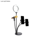 GobekUsa Metal LED Circle Mirror with USB Port and Flash Lighting