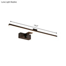 GobekUsa Sleek Metal Vanity Light Fixture Simplicity 16"/19.5" L LED Wall Lamp in Black with Warm/White Light
