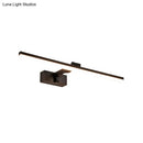 GobekUsa Sleek Metal Vanity Light Fixture Simplicity 16"/19.5" L LED Wall Lamp in Black with Warm/White Light