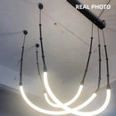 GobekUsa Bamboo Pendant Lights: Nordic Loft Stair LED Luminarias for Minimalism Decor