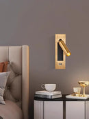GobekUsa LED Wall Lamp with Switch, USB Port, Rotatable - Bedroom Reading Light