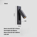 GobekUsa LED Wall Lamp with Switch, USB Port, Rotatable - Bedroom Reading Light