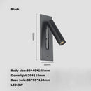 GobekUsa LED Wall Lamp with Switch, USB Port, Rotatable - Bedroom Reading Light