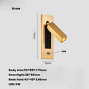 GobekUsa LED Wall Lamp with Switch, USB Port, Rotatable - Bedroom Reading Light