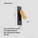 GobekUsa LED Wall Lamp with Switch, USB Port, Rotatable - Bedroom Reading Light