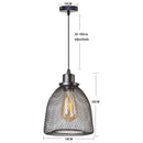 Modern black metal mesh pendant light chandelier for dining room by Decorbites