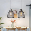 Modern black metal mesh pendant light chandelier for dining room by Decorbites
