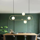 GobekUsa Minimalist Metal Island Light with Milk Glass Shade