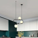 GobekUsa Minimalist Metal Island Light with Milk Glass Shade