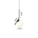GobekUsa Black Metal Ring Pendant Lights Glass Ball LED Lighting Fixture