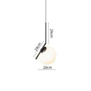 GobekUsa Black Metal Ring Pendant Lights Glass Ball LED Lighting Fixture