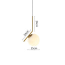 GobekUsa Black Metal Ring Pendant Lights Glass Ball LED Lighting Fixture