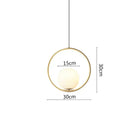 GobekUsa Black Metal Ring Pendant Lights Glass Ball LED Lighting Fixture