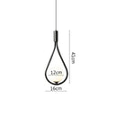 GobekUsa Black Metal Ring Pendant Lights Glass Ball LED Lighting Fixture