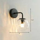 GobekUsa Rippled Glass Wall Mount Light with Spherical Design - Perfect for Bedroom Reading