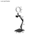 GobekUsa Modern Black USB Fill-in Flash Light with LED Vanity Lamp for Mobile Phones - Stylish Metal Shade