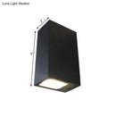 GobekUsa Modern LED Dual-Sided Wall Lamp - Black Rectangular Sconce with Metal Shade, Blue/Purple/Yellow Light