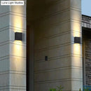 GobekUsa Modern Black LED Wall Light for Garden Scenery with Metal Shade
