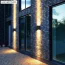 GobekUsa Modern Black LED Wall Light for Garden Scenery with Metal Shade
