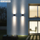 GobekUsa Modern Black LED Wall Light for Garden Scenery with Metal Shade