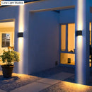 GobekUsa Modern Black LED Wall Light for Garden Scenery with Metal Shade