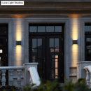 GobekUsa Modern Black LED Wall Light for Garden Scenery with Metal Shade