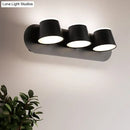 GobekUsa Modern 1/2/3-Light Bedroom Wall Sconce with Cone Metal Shade - White/Black Vanity Lighting Fixture in White Light