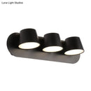 GobekUsa Modern 1/2/3-Light Bedroom Wall Sconce with Cone Metal Shade - White/Black Vanity Lighting Fixture in White Light