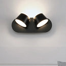 GobekUsa Modern 1/2/3-Light Bedroom Wall Sconce with Cone Metal Shade - White/Black Vanity Lighting Fixture in White Light