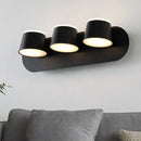 GobekUsa Modern 1/2/3-Light Bedroom Wall Sconce with Cone Metal Shade - White/Black Vanity Lighting Fixture in White Light