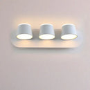 GobekUsa Modern 1/2/3-Light Bedroom Wall Sconce with Cone Metal Shade - White/Black Vanity Lighting Fixture in White Light