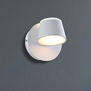 GobekUsa Modern 1/2/3-Light Bedroom Wall Sconce with Cone Metal Shade - White/Black Vanity Lighting Fixture in White Light