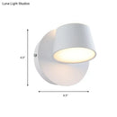 GobekUsa Modern 1/2/3-Light Bedroom Wall Sconce with Cone Metal Shade - White/Black Vanity Lighting Fixture in White Light