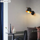 GobekUsa Modern Flare Wall Mount Sconce with 1 Head, Metal Shade, in Black/White/Blue