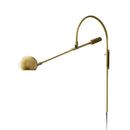 GobekUsa Modern Metal Sphere Wall Sconce Light with Curved Arm - 1 Head Wall Lighting Fixture