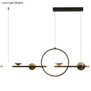 GobekUsa Karen's 6 Light Modern Black Metal Spherical Glass Island Pendant Lighting for Dining Room