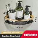 Modern black metal tiered bathroom corner shelves storage rack by Decorbites